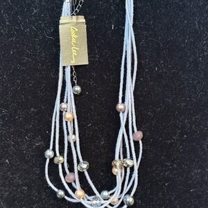 Cookie Lee Glass and Crystal Beaded Necklace